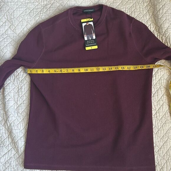 Banana Republic Men's Textured Double Knit Crew Pullover, Rust, Size Small, NWT - Picture 10 of 11